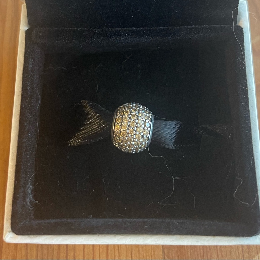 Authentic Pandora Sparkling Yellow Pave Charm